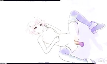 3D Hentai Cosplay: Neptunia Takes a Rough Anal Cumshot