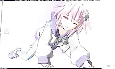 3D Hentai Cosplay: Neptunia Takes a Rough Anal Cumshot