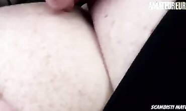 FIRST-TIMER EURO Italian PLUS-SIZE Chiara B. Close-up Act With Hubby