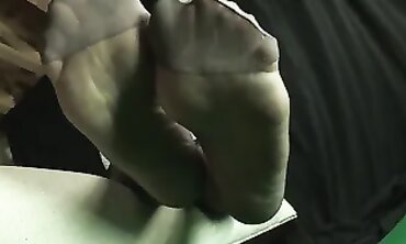 POV: Moist Stockinged Feet in High Heels
