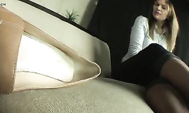 POV: Moist Stockinged Feet in High Heels