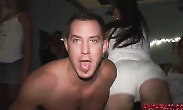 Raunchy Party Threesome Ends With A Hot Facial Cumshot