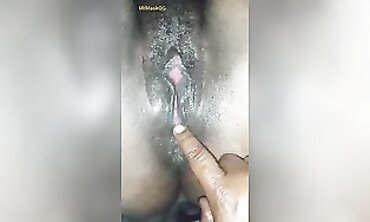 POV Ebony MILF Fingering and Fisting