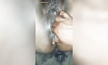POV Ebony MILF Fingering and Fisting