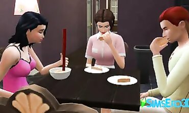 Sims 4 Family Holiday Threesome