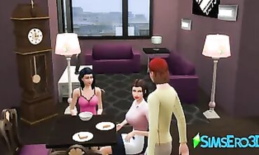 Sims 4 Family Holiday Threesome