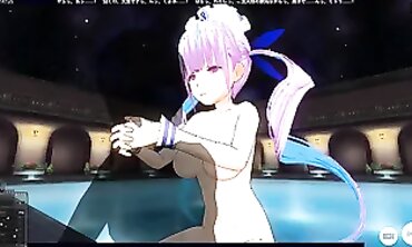 Minato Aqua Cosplay: Rough Pool Sex with Creampie