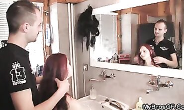 Red-Haired Girlfriend Takes It From Behind