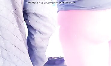 African Guy in Semitransparent Maroon Trousers