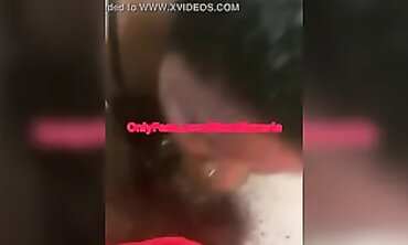Black Blowjob Closeup: Milk Gets Loose