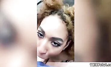 Petite Ebony Shoplifter Caught By Mature Security Guard