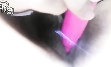 Asian GF Masturbates With Large Dildo
