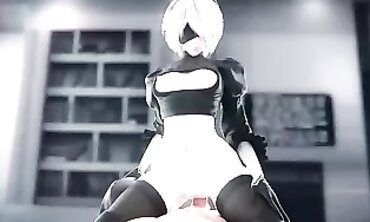 2B Nier Automata 3D Hardcore Compilation