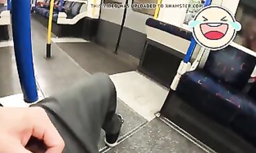 POV Blowjob on a Train with Cum Swallowing