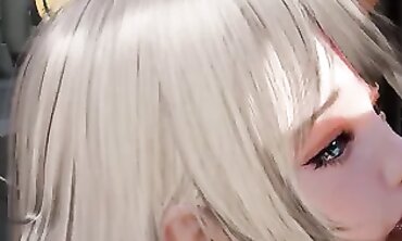 3D Animated Brunette Gets Rough Anal and Blowjob with Ahegao