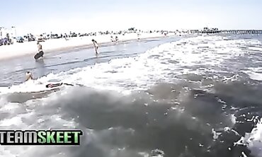 Hannah Hays Gets Surf Lessons With A Creampie