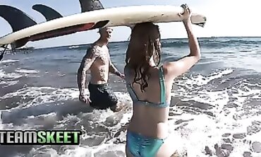 Hannah Hays Gets Surf Lessons With A Creampie