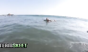 Hannah Hays Gets Surf Lessons With A Creampie