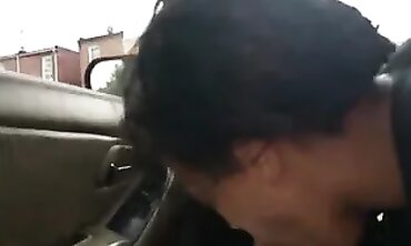 Ebony Topless Beauty Enjoys BBC Action In A Vehicle