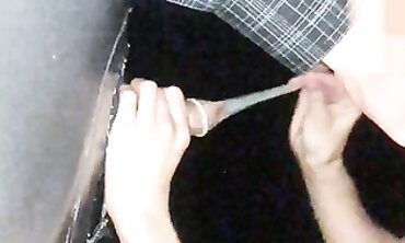 Skinny Hotwife Takes Two Cocks at Pub Glory Hole