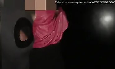 Skinny Hotwife Takes Two Cocks at Pub Glory Hole