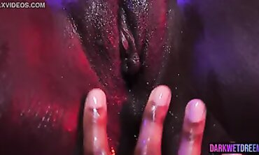 African BBW with Massive Snatch Gets Oiled Oral and Creampie