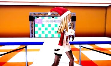 MMD Holiday Special - Sexual Elf Fucked Hard By A Horned Santa Claus