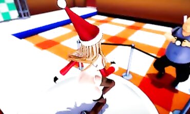 MMD Holiday Special - Sexual Elf Fucked Hard By A Horned Santa Claus