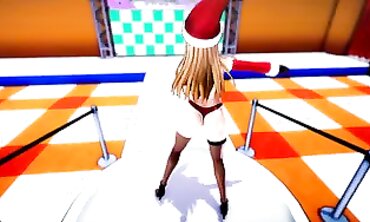 MMD Holiday Special - Sexual Elf Fucked Hard By A Horned Santa Claus