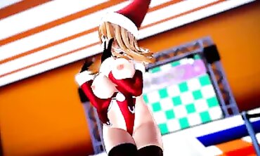 MMD Holiday Special - Sexual Elf Fucked Hard By A Horned Santa Claus