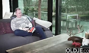 Big Breasted Prostitute Gives First Ever Blowjob to Customer