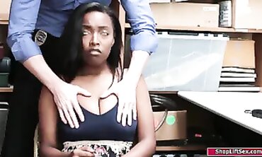 Big Breasted African Chick Fucked Hard By Cop In Uniform
