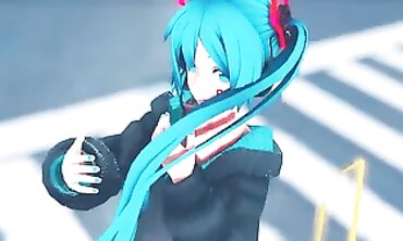 MMD Chick Fights - Long Haired Witch vs Short-Hairstyle Girl in Epic Battle