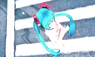 MMD Chick Fights - Long Haired Witch vs Short-Hairstyle Girl in Epic Battle