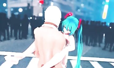 MMD Chick Fights - Long Haired Witch vs Short-Hairstyle Girl in Epic Battle