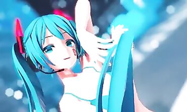 MMD Chick Fights - Long Haired Witch vs Short-Hairstyle Girl in Epic Battle