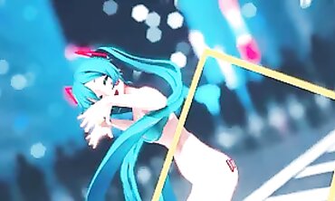 MMD Chick Fights - Long Haired Witch vs Short-Hairstyle Girl in Epic Battle