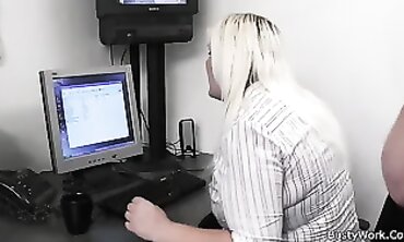 Big Boob Busty Blondes - Office Slut Gets Fucked By Her Big Dicked Boss