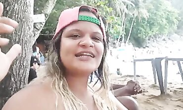 Hot Brazilian Milf Exposes Herself in Public Bathroom at Beach - Brazzil Porn