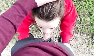 Exotic Dancer Outdoor Blowjob in Public