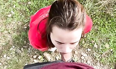 Exotic Dancer Outdoor Blowjob in Public