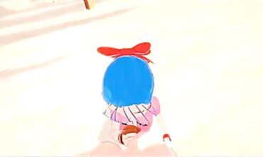 Dragon Ball Z AO3 Scene Point-of-View: Goku's Girlfriend Fucks Him on The Sand