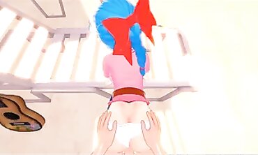 Dragon Ball Z AO3 Scene Point-of-View: Goku's Girlfriend Fucks Him on The Sand