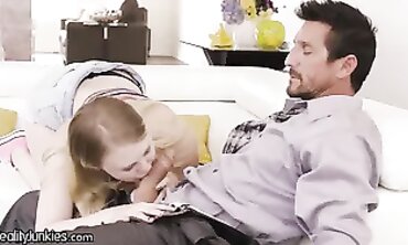 Teenage Babysitters Fake Mommy Blowjob & Riding Daddy's Dick