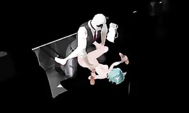Miku Fack - Sexy Cosplay Girl Dances to Electronic Music in Virtual Reality