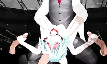 Miku Fack - Sexy Cosplay Girl Dances to Electronic Music in Virtual Reality