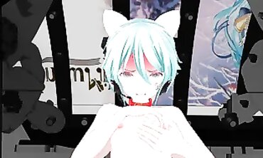 Miku Fack - Sexy Cosplay Girl Dances to Electronic Music in Virtual Reality