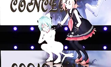 Miku Fack - Sexy Cosplay Girl Dances to Electronic Music in Virtual Reality