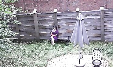 Outdoor Public Pissing Adventure - Secret Camera Captures Dark Haired Beauties