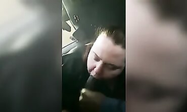 Ebony Babe Gives Blowjob in Public - Car Wash Surprise